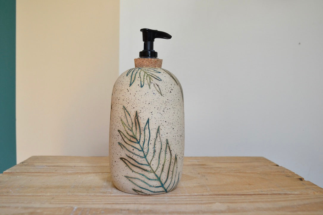 6. Soap Dispenser with Ferns